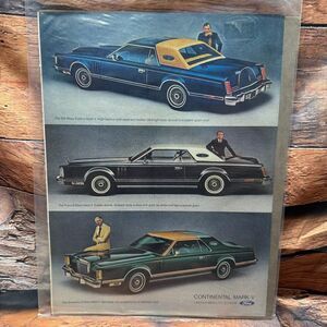 Lincoln Continental Mark V Print Ad Bill Blass Pucci Givenchy Designer 1970s